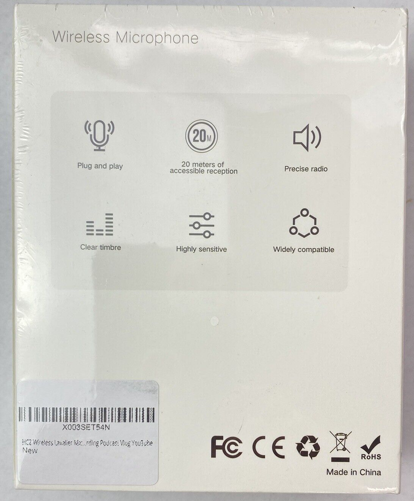 Wireless microphone single channel with charging case for iPhone lightning