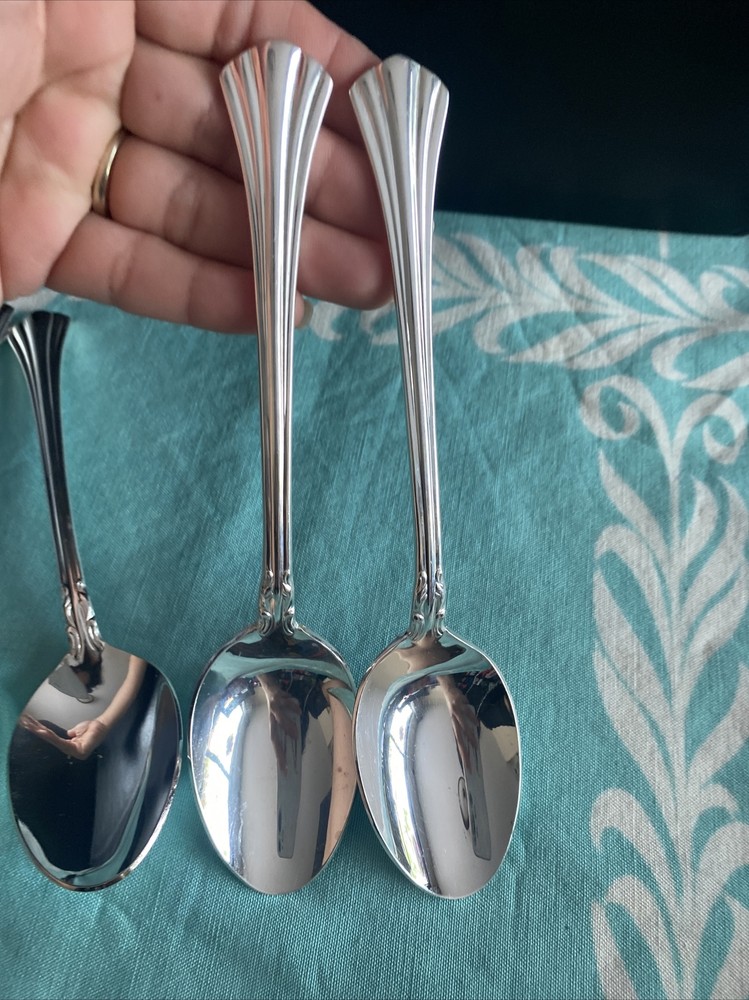 4 Towle Aristocrat Silverplate EP Supreme flatware place settings dinner spoons