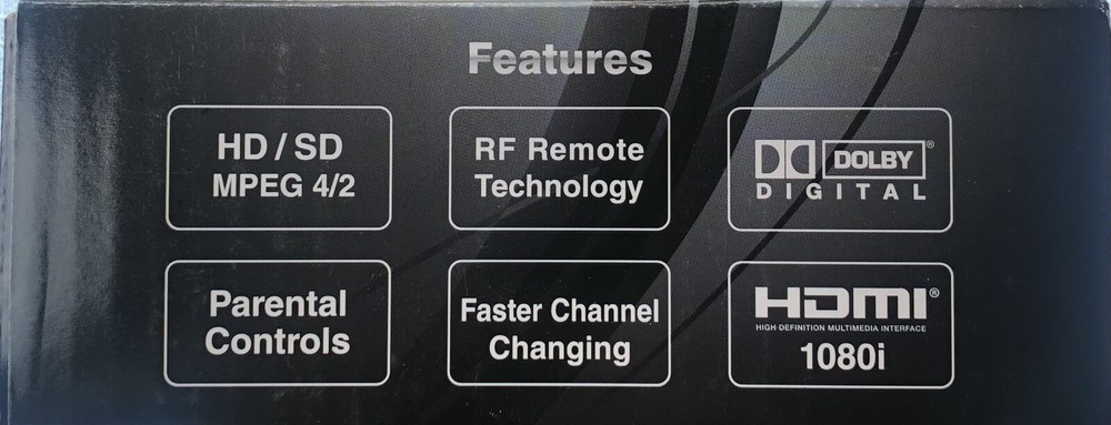 Evolution Digital HD Set Top Box DMS2004UHD With AC Adapter Remote HDMI Cable