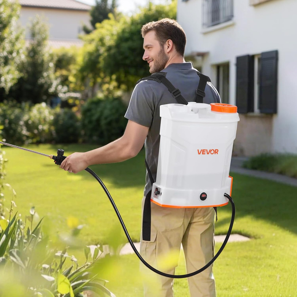 Battery Powered Backpack Sprayer, 3.2 Gal Powerful Electric Backpack Sprayer, 2