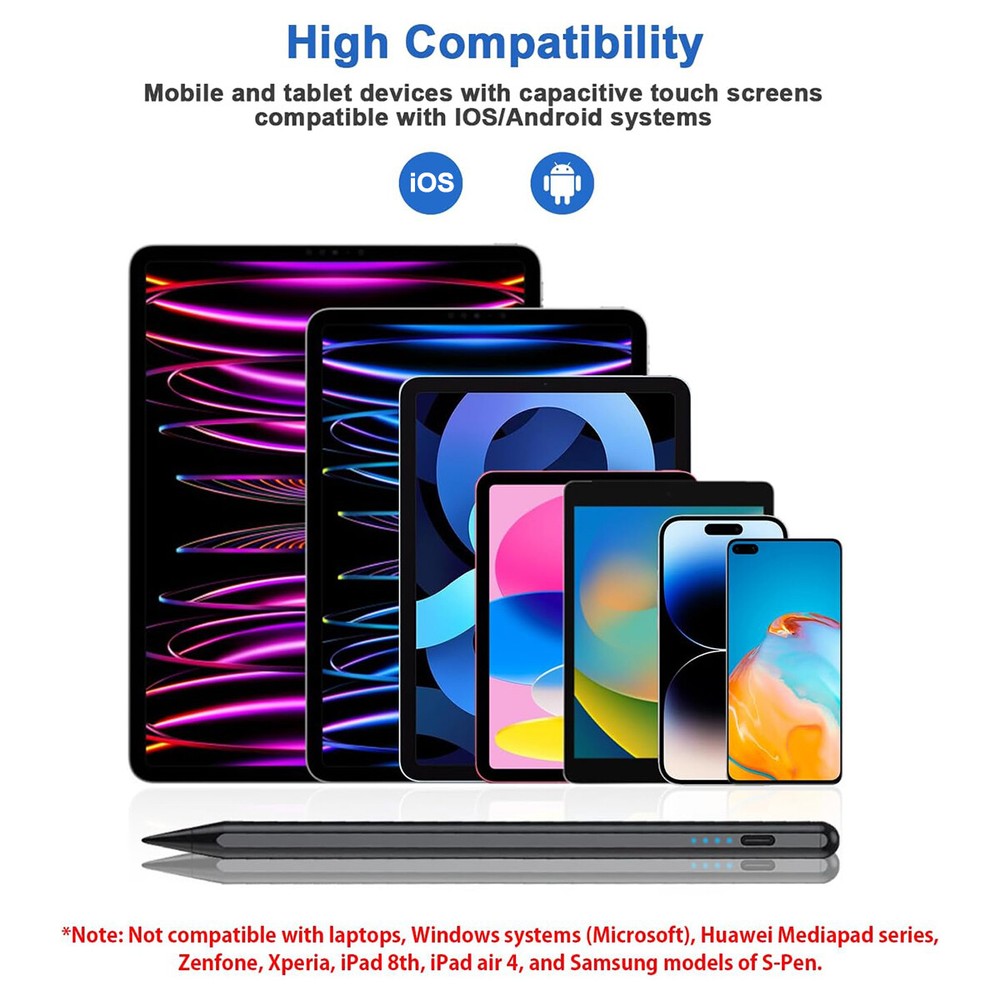 Stylus Pen for Apple iPad/iPhone/Samsung /iOS/Android Tablets Capacitive Screen