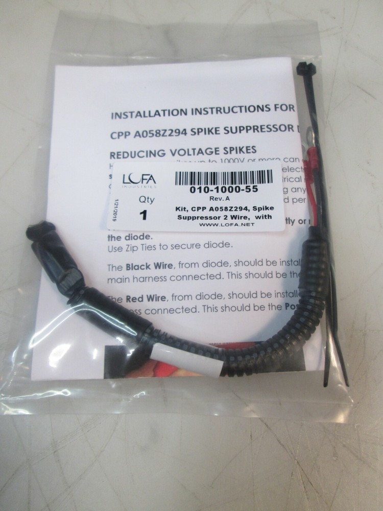 LOFA CPP A058Z294 W/ SPIKE SUPPRESSOR DIODE FOR STARTER RELAY 2 WIRE KIT NEW