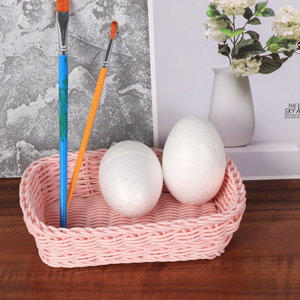 50pcs 6cm Polystyrene Eggs for Easter DIY Craft Projects and Decor