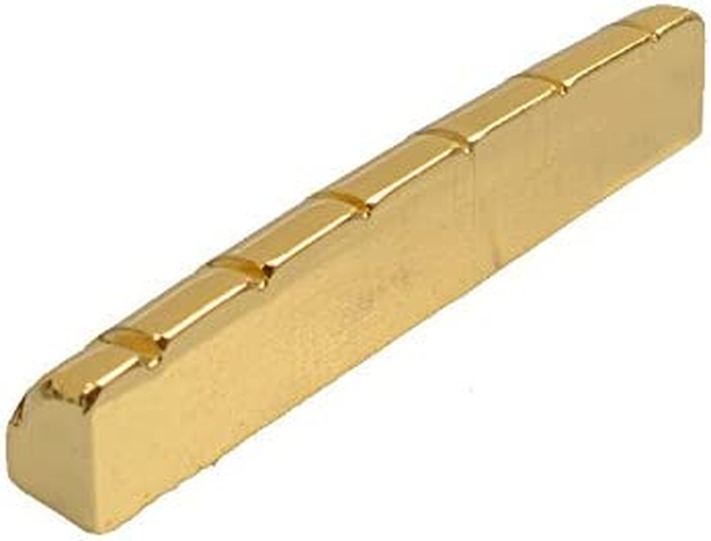 6-String Acoustic Guitar Brass Nut and Saddle Gold Plated