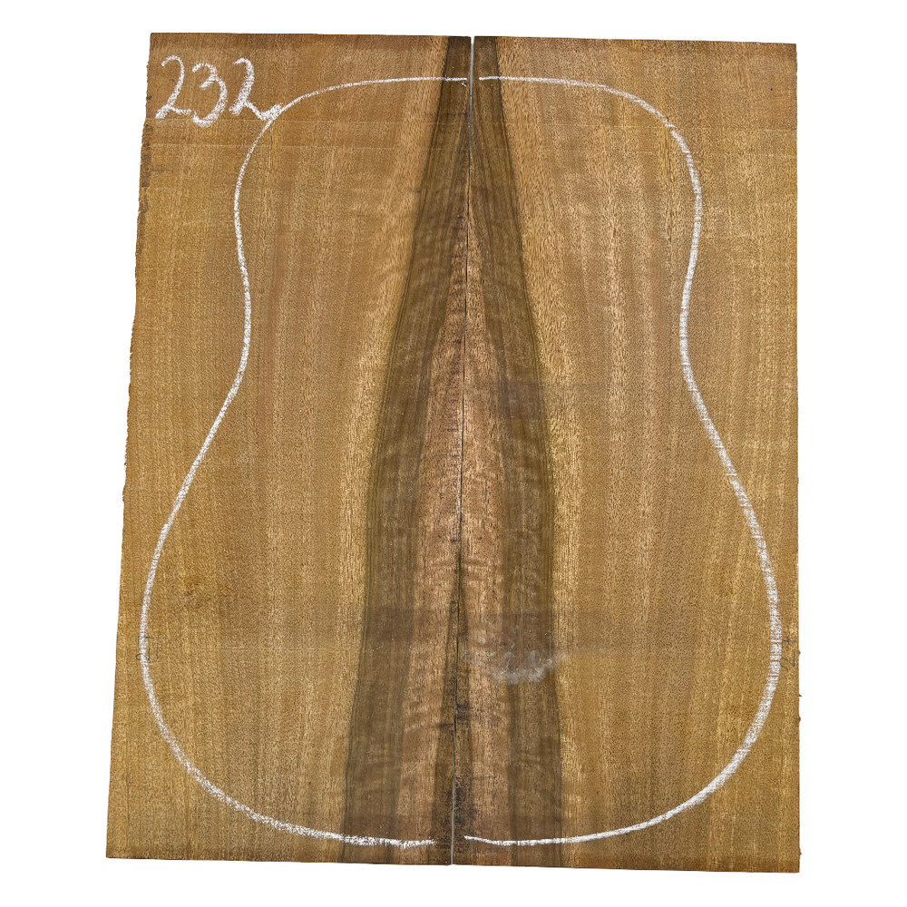 Flame Chocolate Mango Dreadnought Guitar Back Set #232
