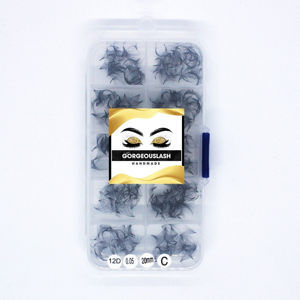 12D Lashes, 1000 Premade Volume Fans. Eyelash extensions, Handmade!
