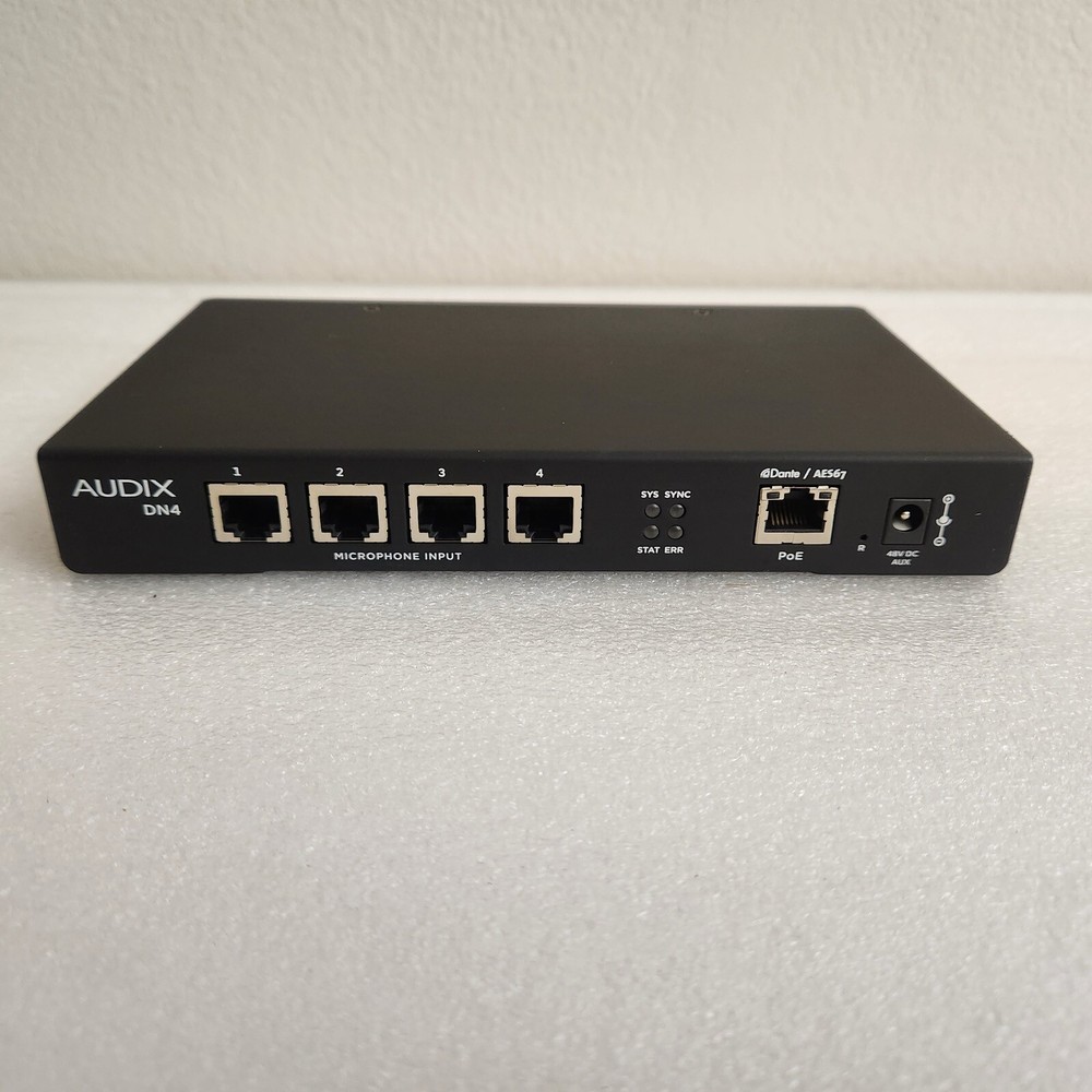 Audix DN4 Dante AES67 Integrated Microphone System Interface