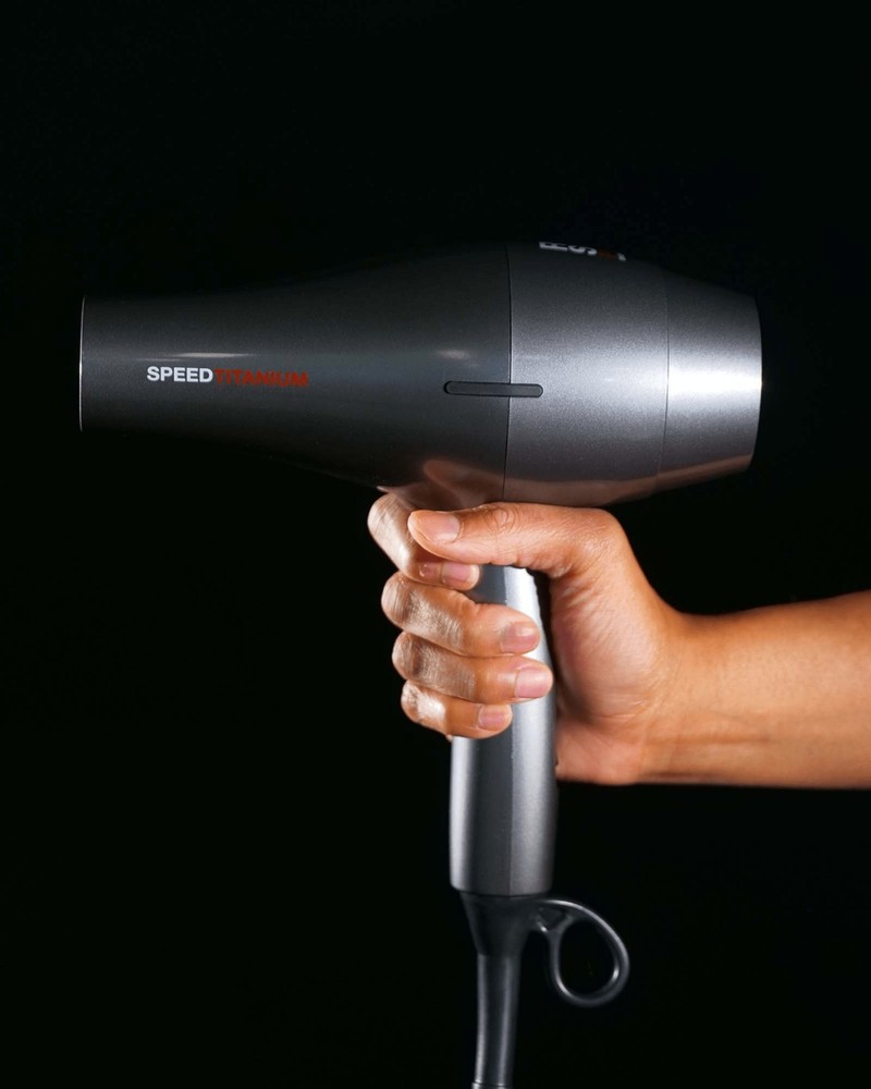 RUSK PRO Speed Titanium Hair Dryer, Ionic Generator Eliminates Frizz, Diffuser