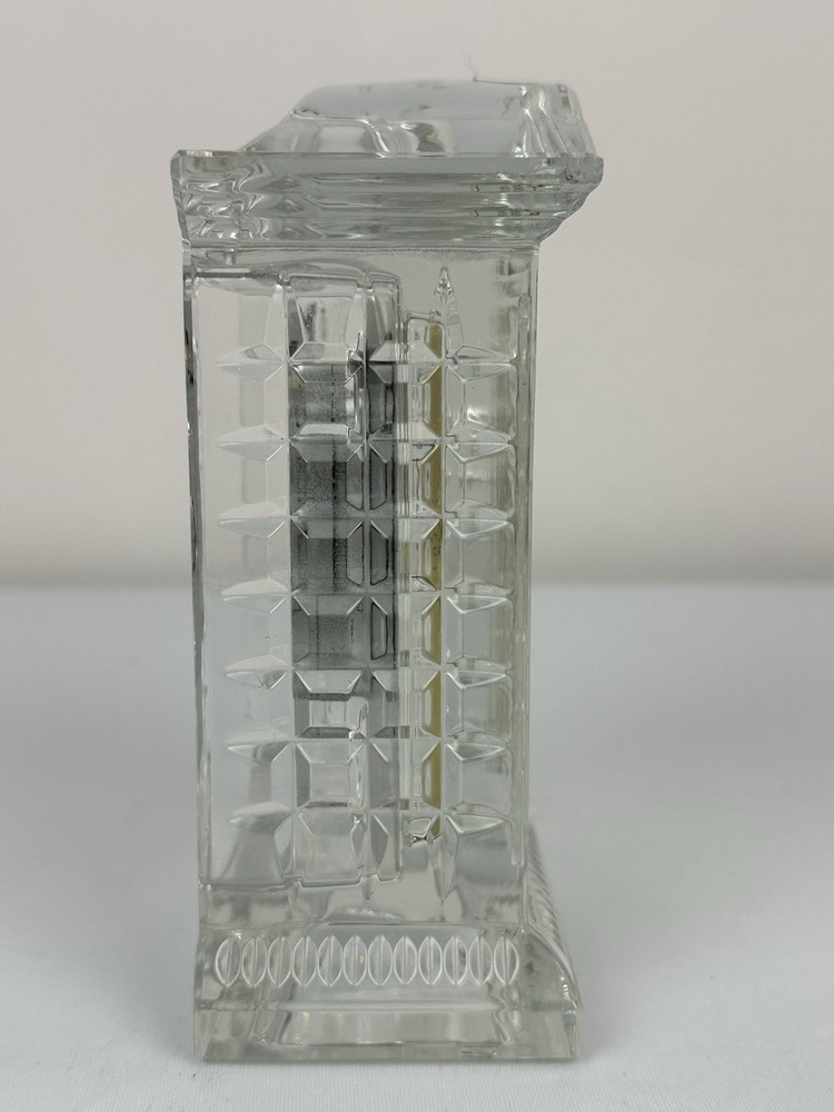 Vintage West German Pressed Glass Mantle Clock