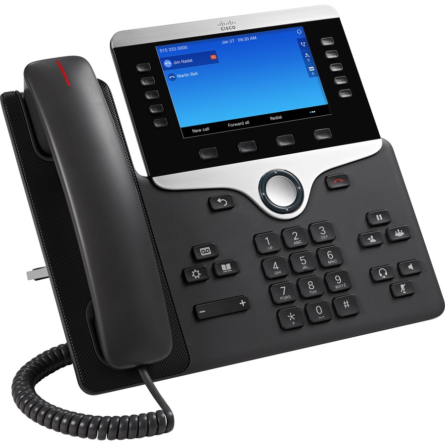 Cisco 8841 5-Line IP Phone Corded Wall Mountable Charcoal