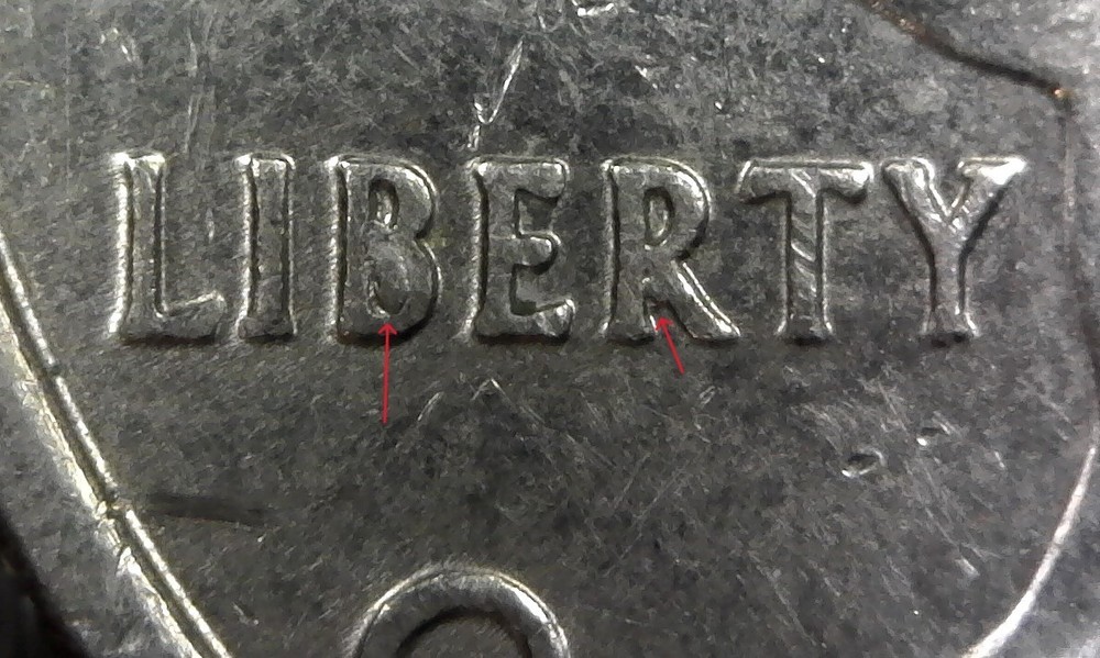 2008-P Oklahoma - Washington Quarter - Die Chips Error Coin (E5369)