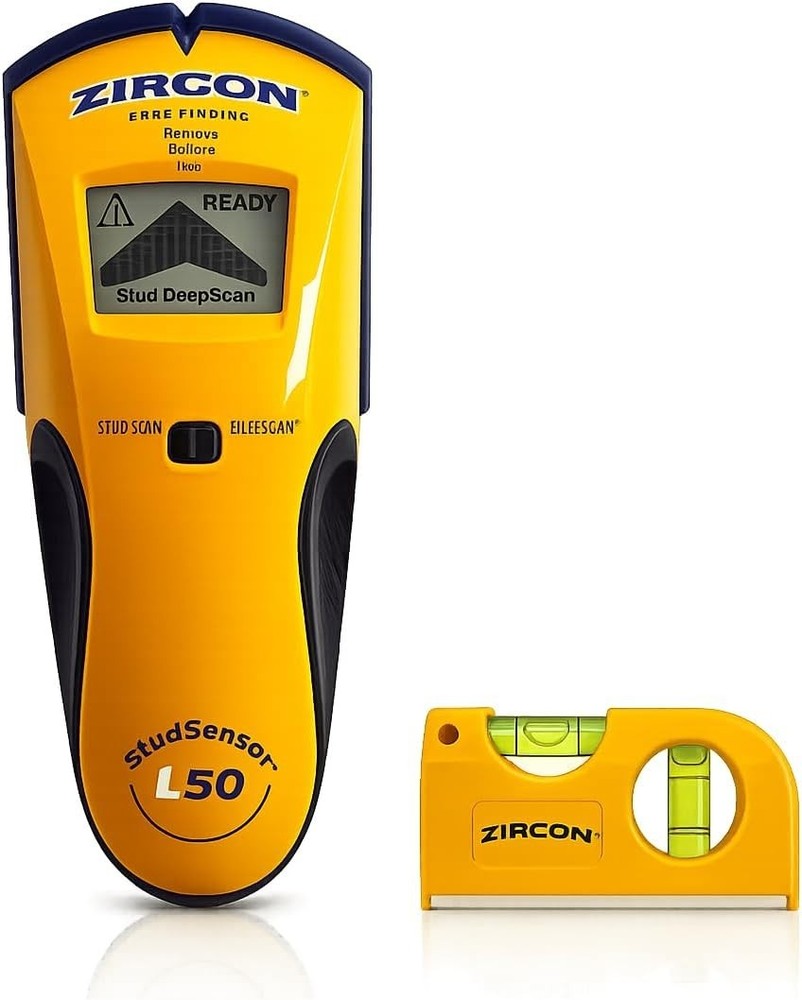 Zircon StudSensor L50 Edge Finding Electronic Stud Finder Sensor w/Pocket Level