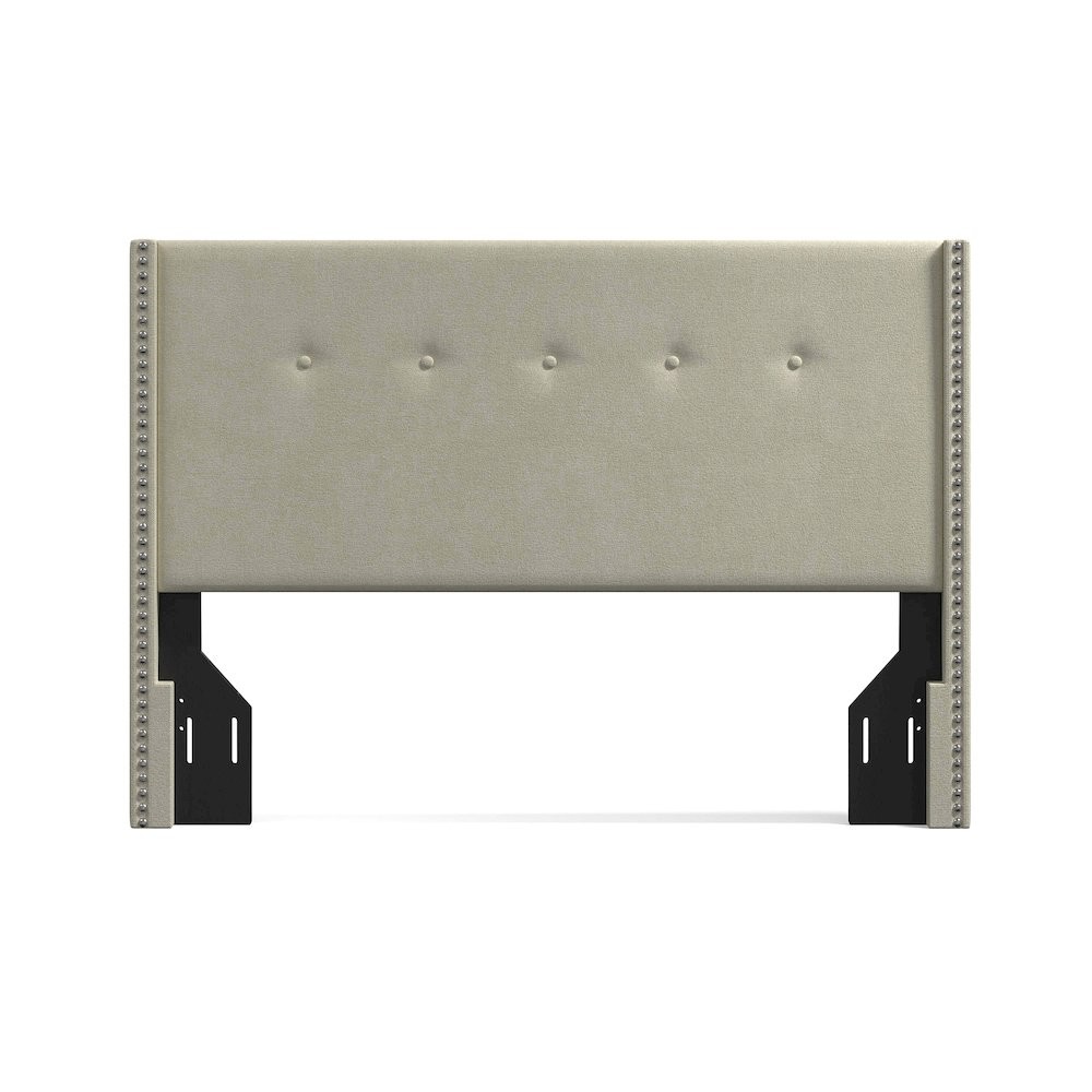 Upholstered Headboard Queen Beige