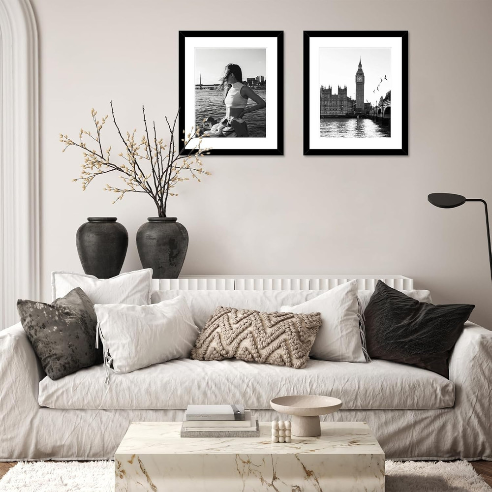 4-Pack Black Magazine Display Frames with Plexiglass for Wall Mounting