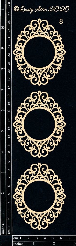 Dusty Attic Chipboard 3x11 - ATC Frames #8, DA2629