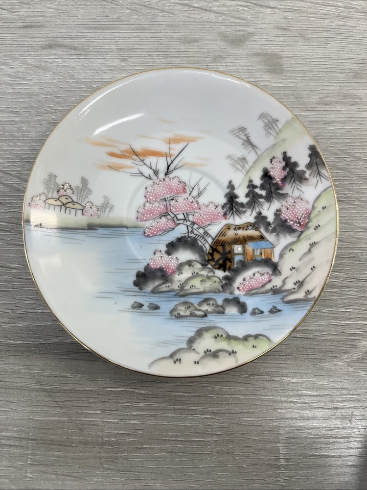 2 Kutani Porcelain Saucers 5”