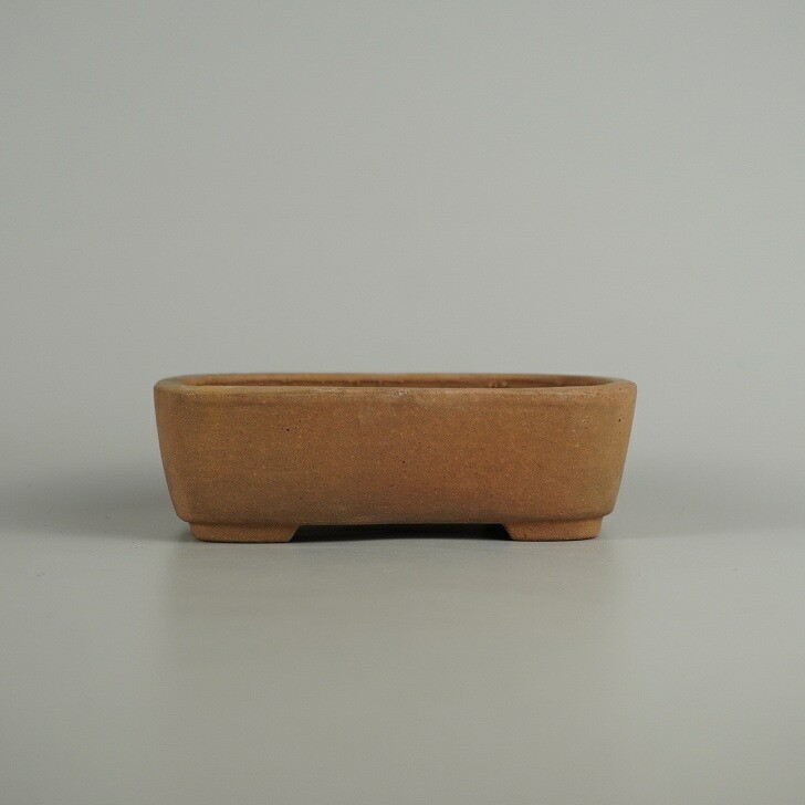 Tokoname Kanemasa Bonsai Pot Rectangular Soft Edge Used 13cm