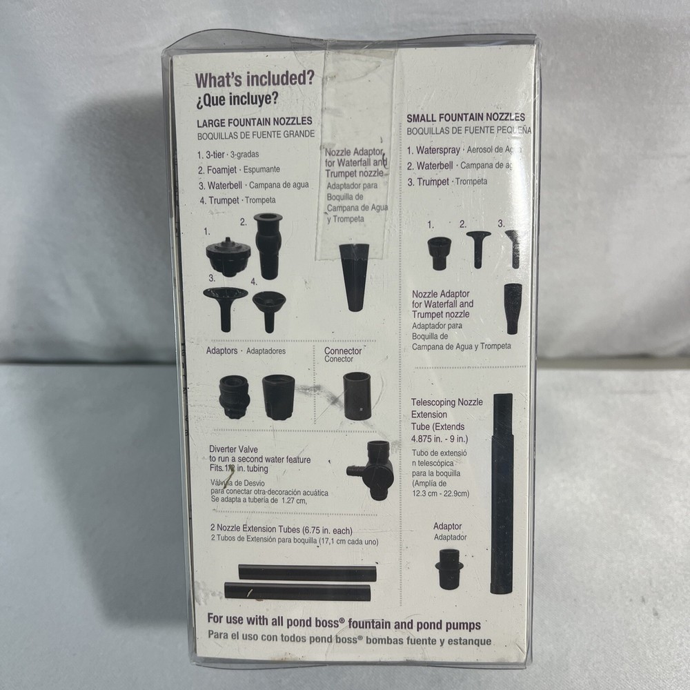 Pond Boss NLFTN Complete Nozzle Kit, Black NEW