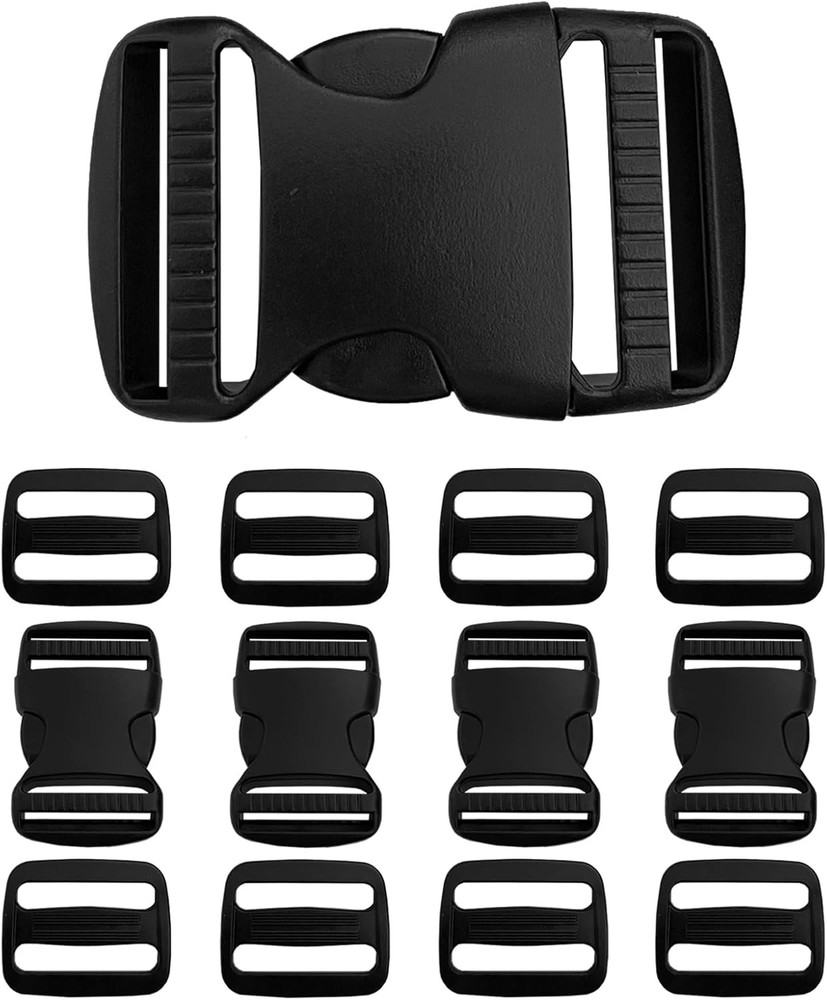 Plastic Buckle Clips for 1 Inch Straps 4 Pack 1" Quick Side Release Buckles