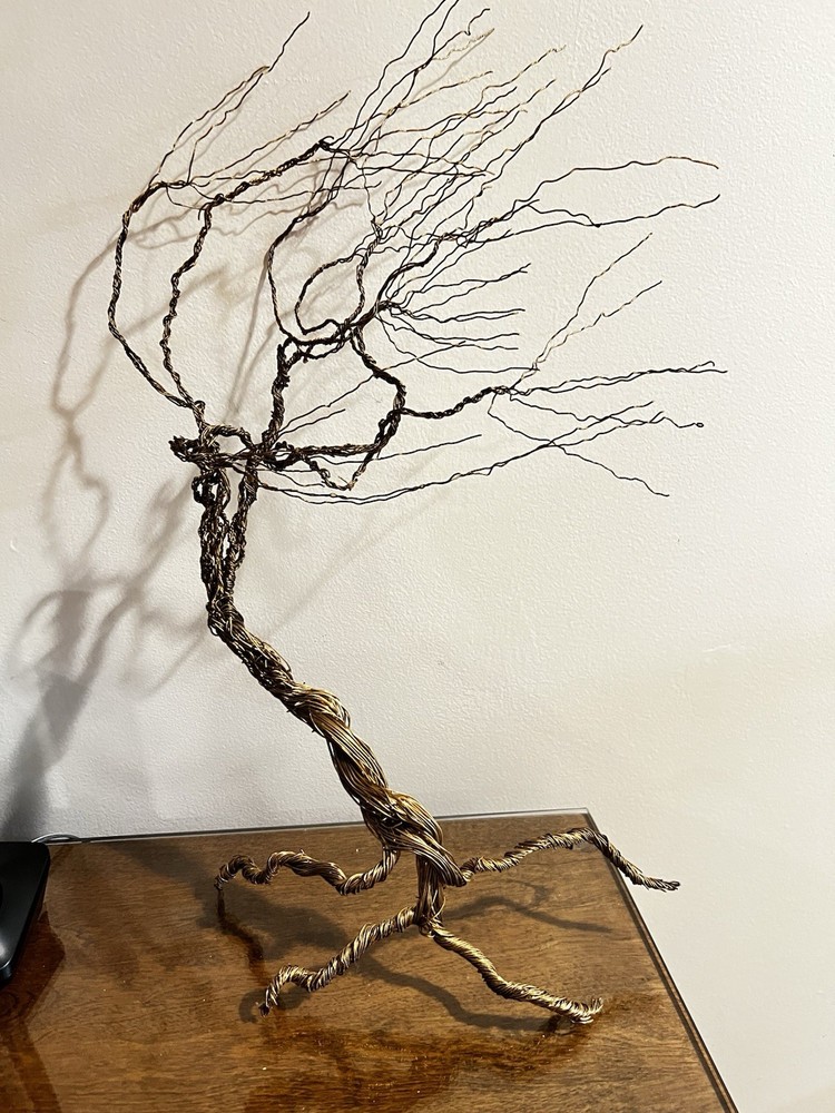 Wind Blown Wire Tree Wall Hanging
