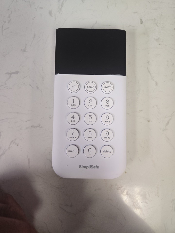 SimpliSafe Home Security System - Wireless Security Keypad KP3W SSKP3 - White