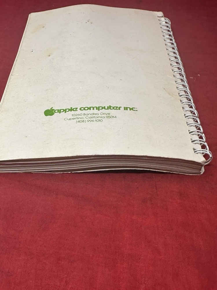 Applesoft II Basic Programming Reference Manual VTG 1978 w/ Foldout Spiral Book