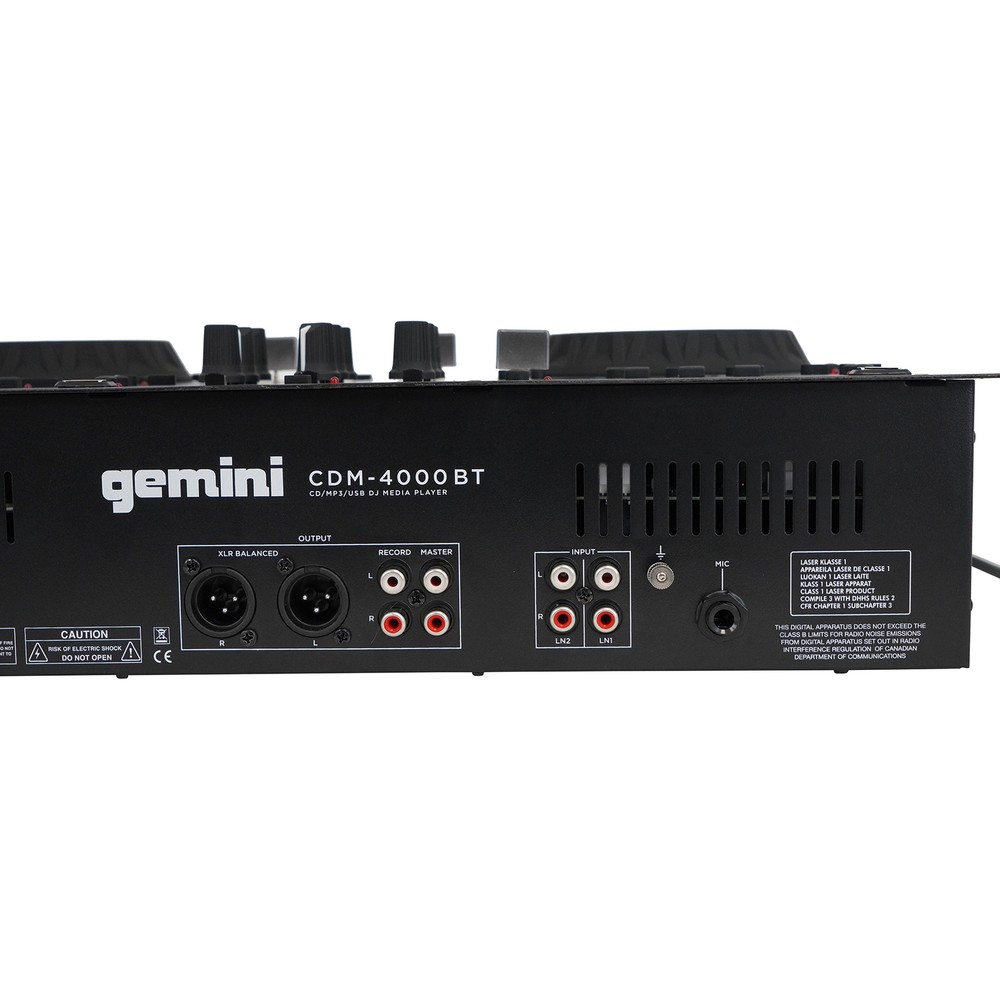 Gemini CDM-4000BT Dual DJ CD/USB Media Player with Bluetooth + Mixer