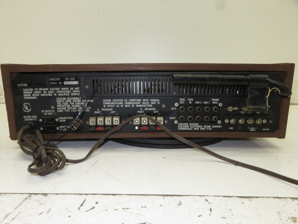 Concord CR-250 Stereo Receiver