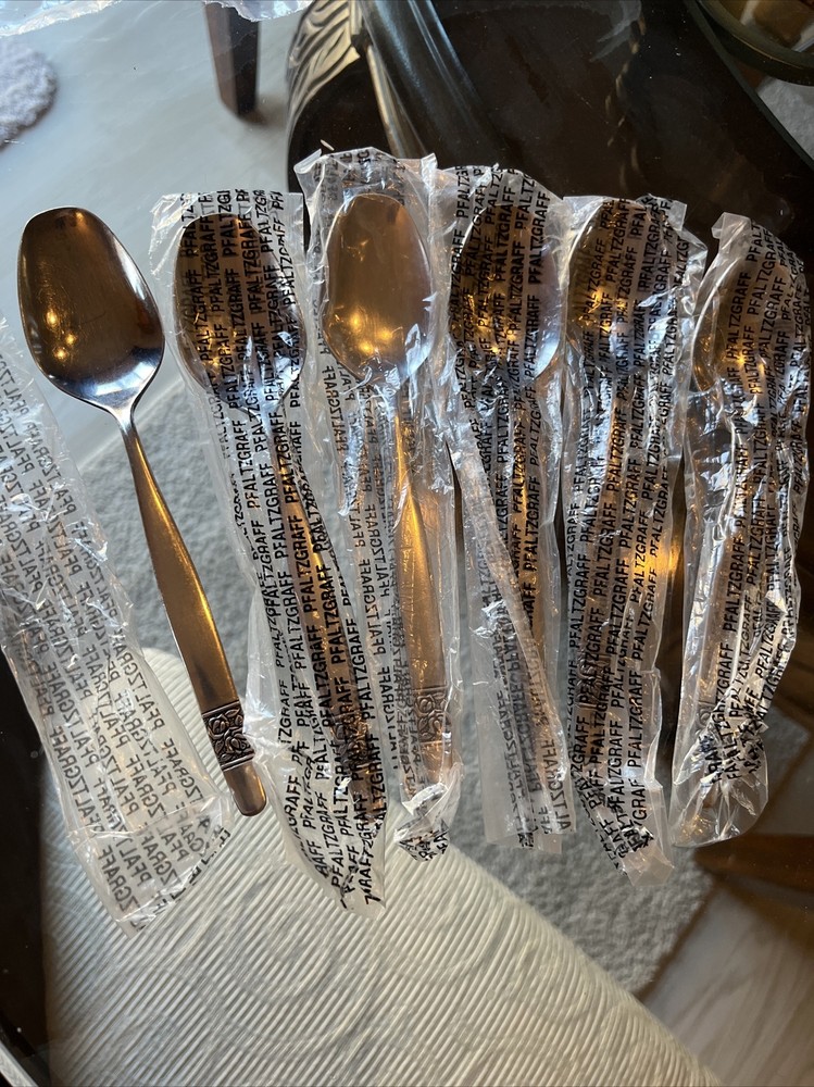 Haddon Hall MCM Modern Stainless Silverware Flatware Oval Soup Spoons Japan