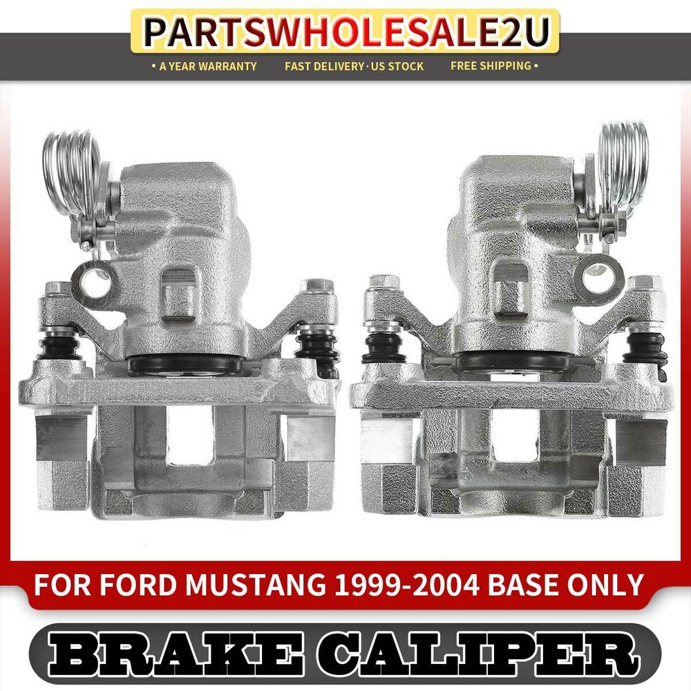 Rear Left & Right Brake Caliper w/ Bracket for Ford Mustang 1999 2000-2004 Base