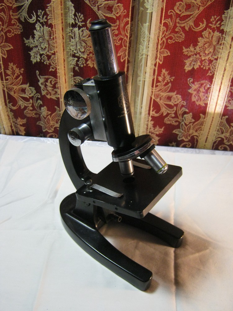 GRAF APSCO VINTAGE LAB MICROSCOPE WEST GERMANY Parts   AS IS