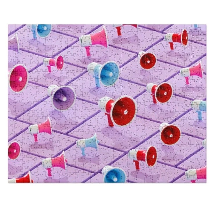 ALERT Megaphone Pattern Jigsaw puzzle 520 pc