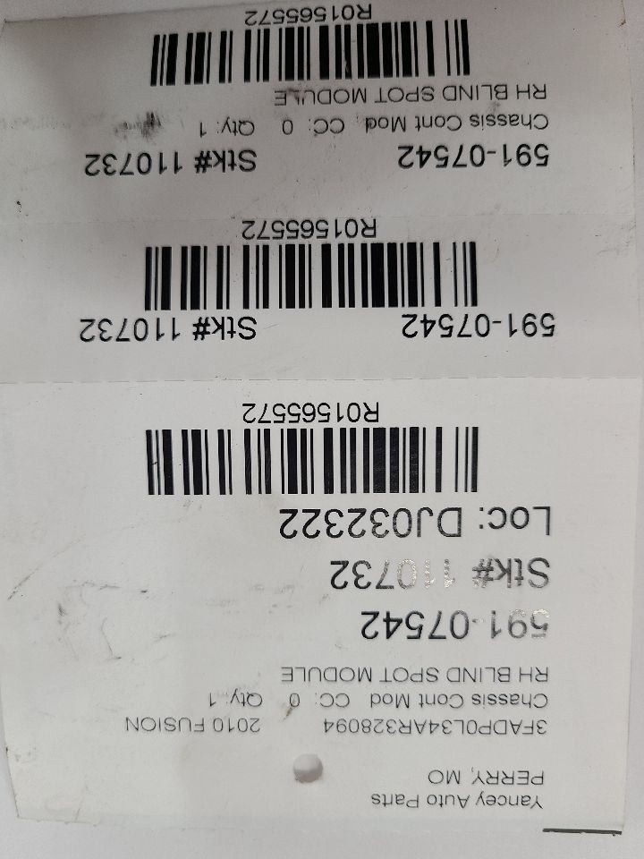 Blind Spot Detection System Warning Control Module fits 2010 Ford Fusion D