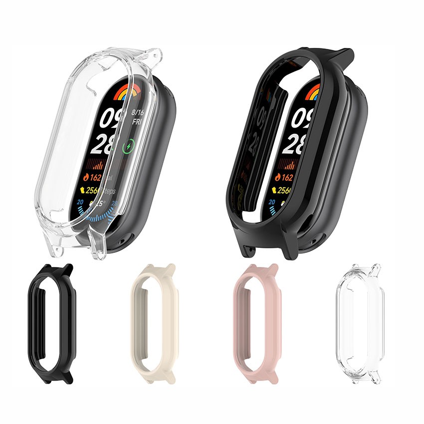 For XIAOMI Band 9 PC Watch Frame Protective Case Raw Lugs Case 12mm