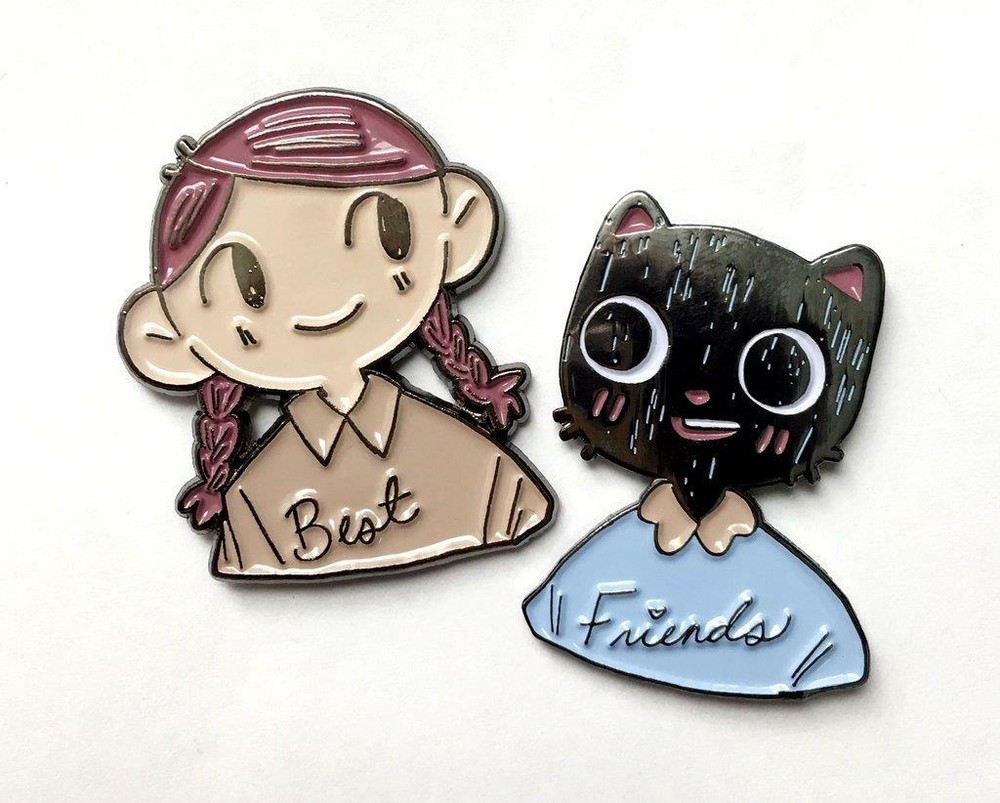 BEST FRIENDS ENAMEL PIN SET BY SILVER SPROCKET