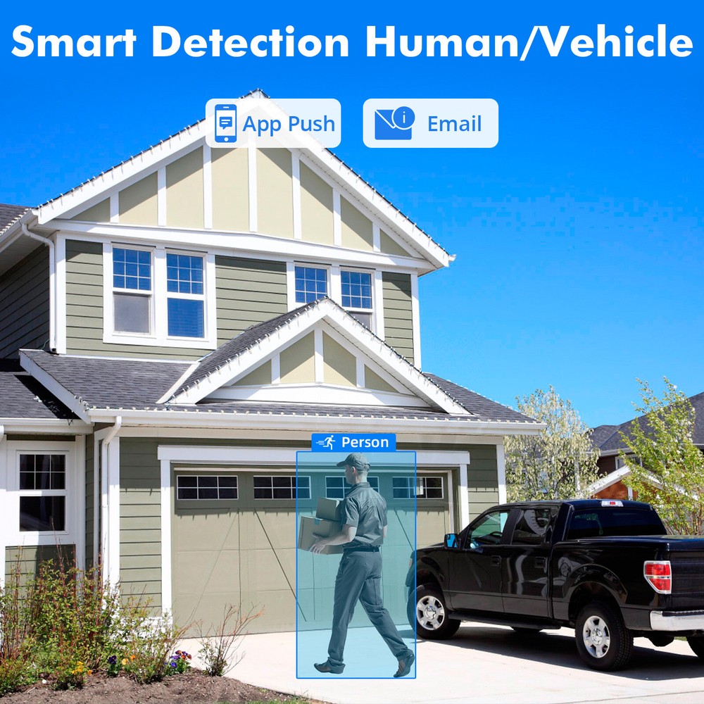 8CH DVR Security Video Camera Recorder Human Detection with 500GHDD Set