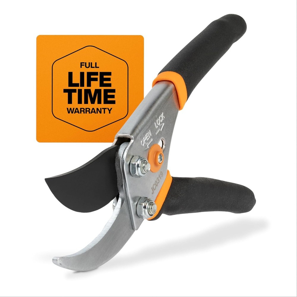 Sharp Rust Resistant Fiskars Bypass Pruning Shears 5/8" Garden Clippers