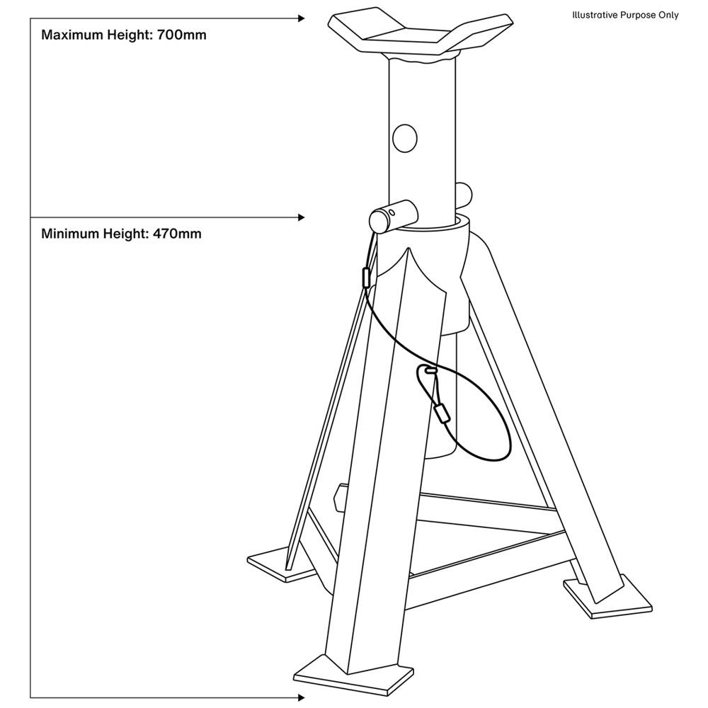Sealey AS5000M Axle Stands 5 Tonne