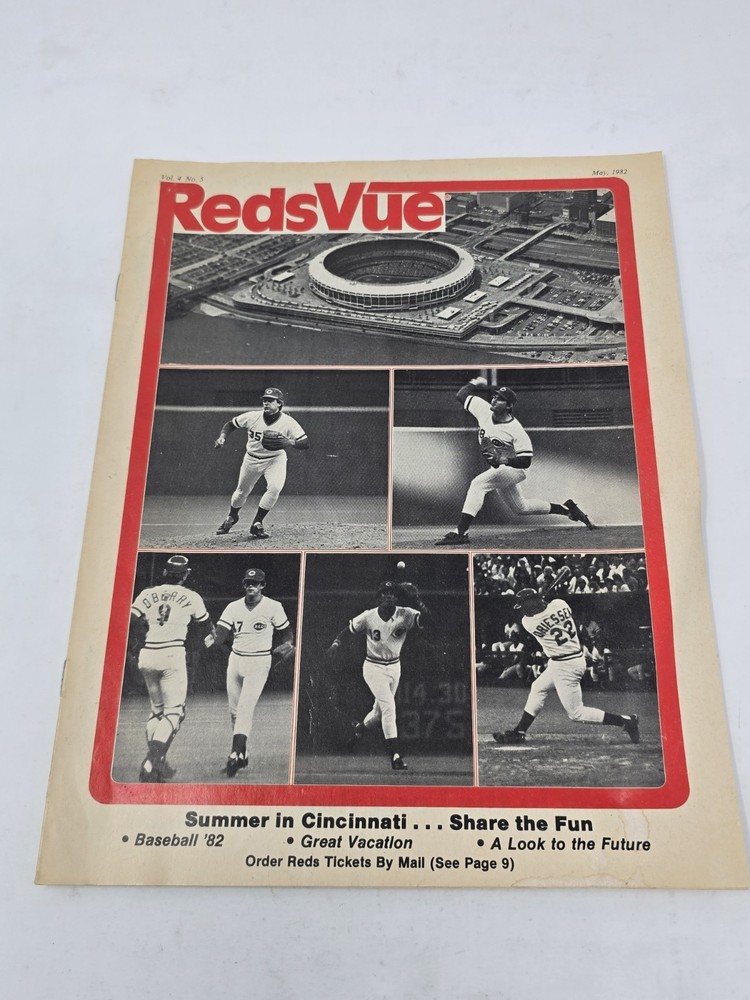 1982 Cincinnati Reds Vue Vol 4 No 5  Program Mailer Joe Price