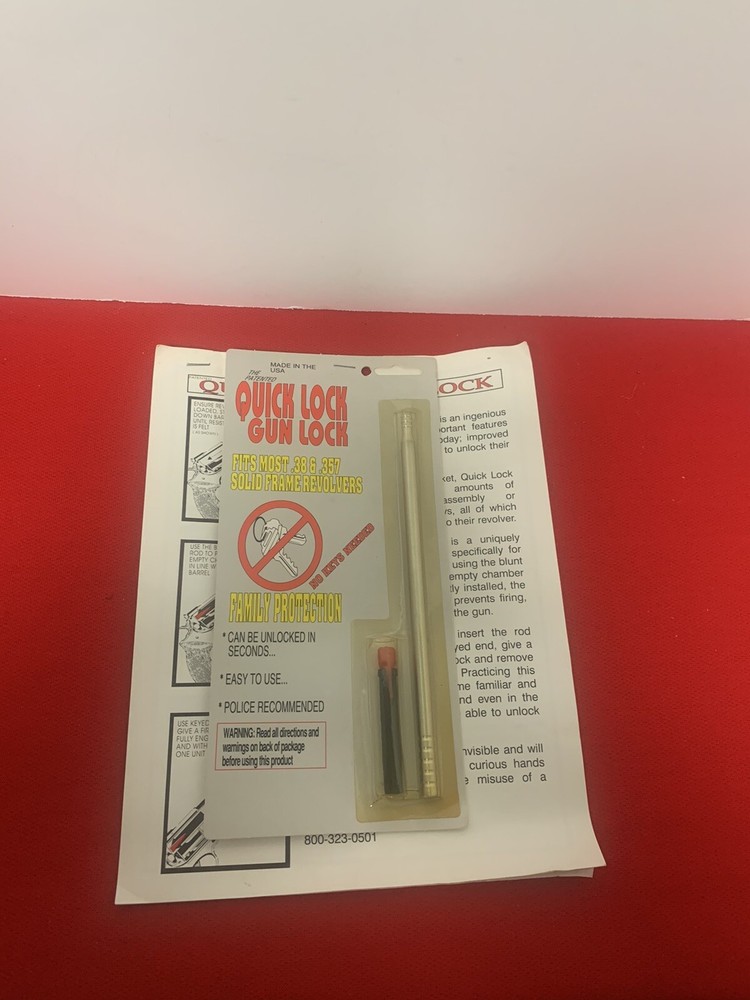 Vintage Quick Lock Gun Lock System For .38&.357 Solid Frame Revolvers-New