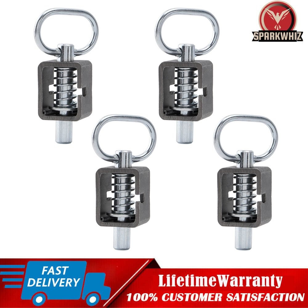 4X SPARKWHIZ Spring Latch Lock, Weld-On Spring Latch Assembly Trailer Gate Latch