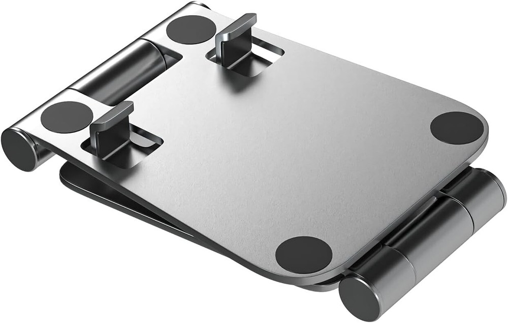 Dual Folding Cell Phone Stand, Fully Adjustable Foldable Desktop Phone Holder