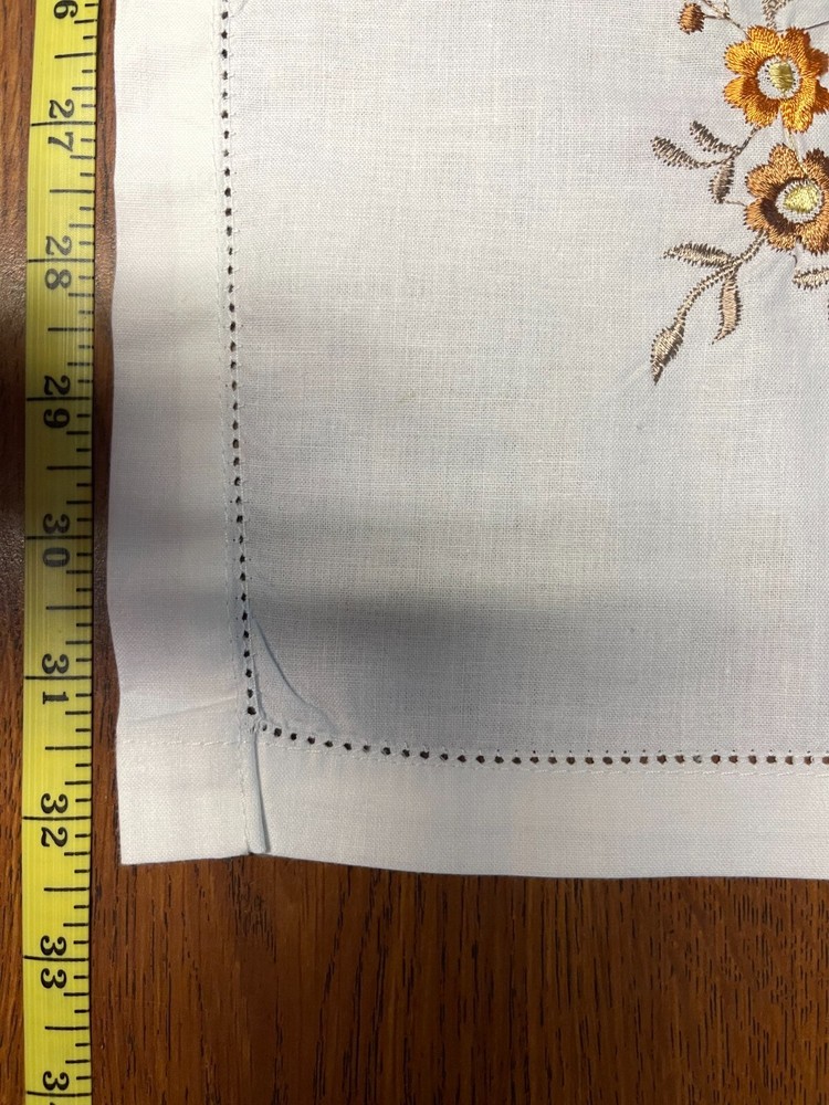 Greek embroidered square table decorative topper