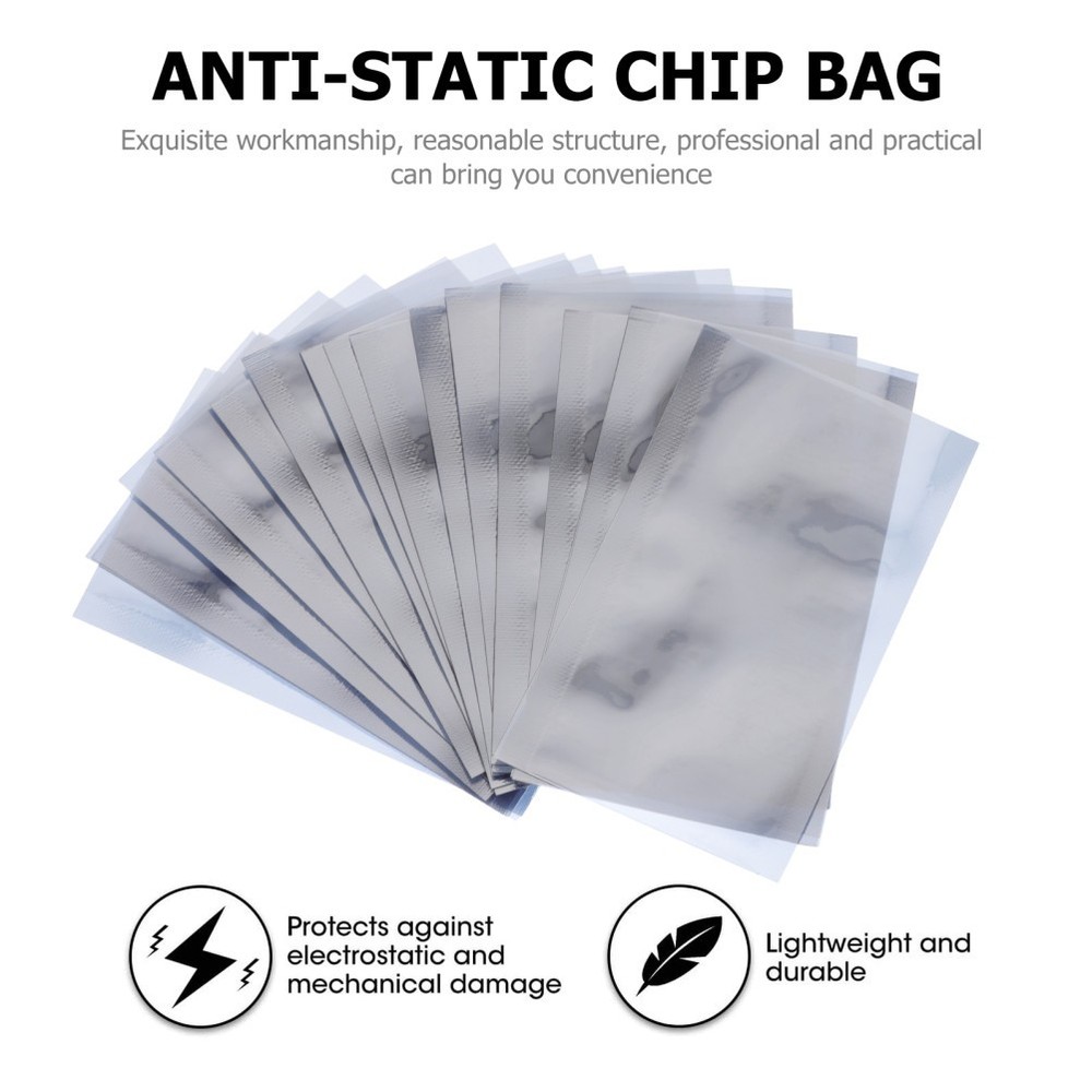 200 Pcs Anti Static Bag Self-sealing ESD Shielding Electronics Storage Bag