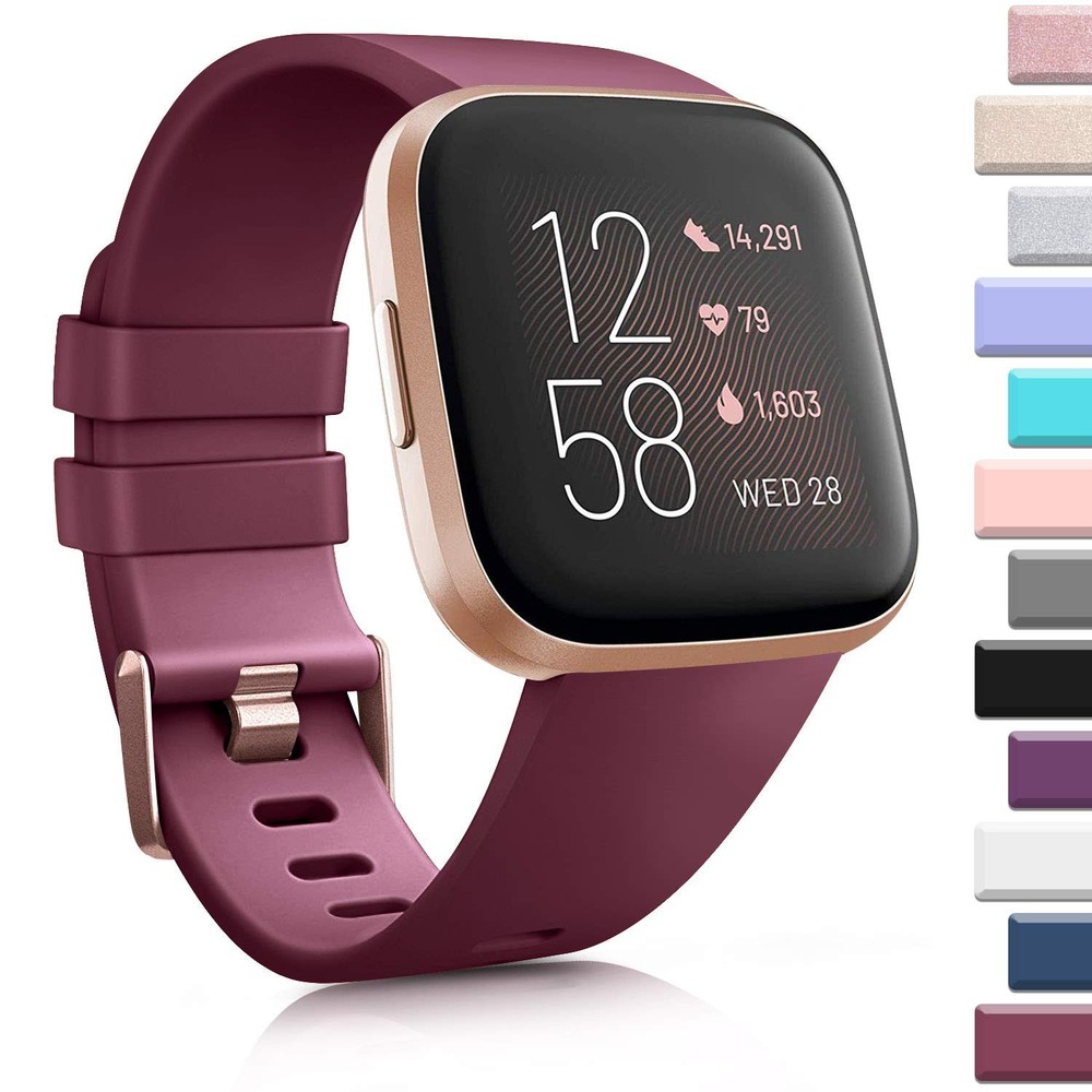Sports Bands Compatible for Fitbit Versa/Versa 2/Versa SE, Soft Multi-Colors ...