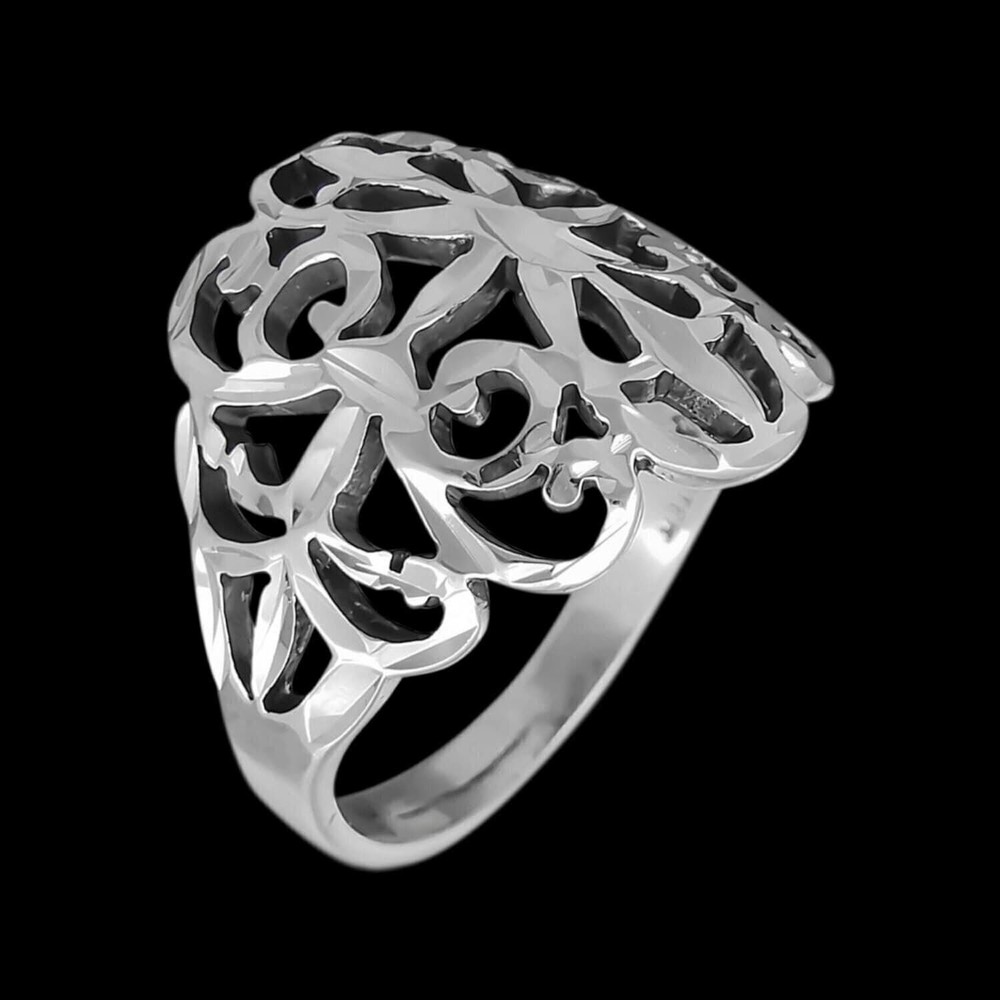Diamond Cut Large Damask Ring