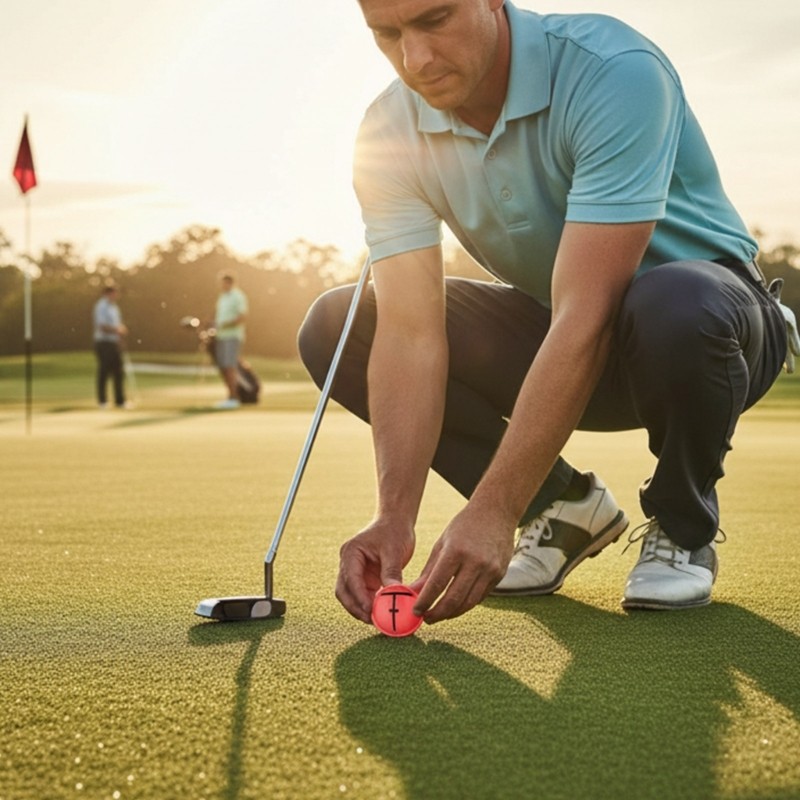 Golf Ball Alignment Templates With Line Marking Tool For Practice Trainings