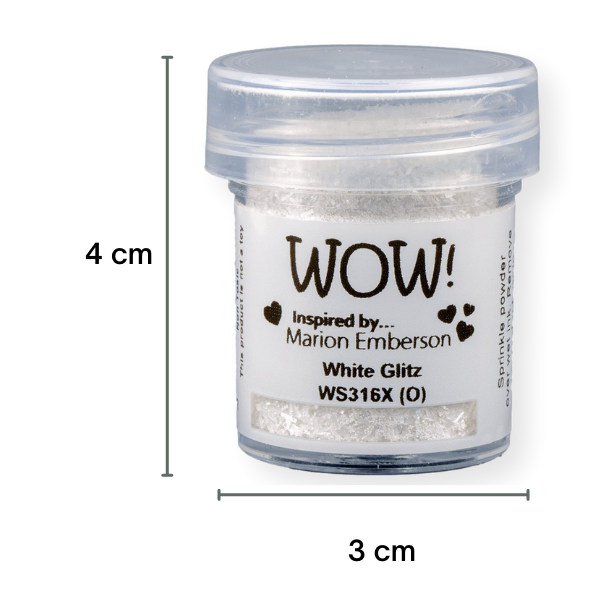 Wow! Glitter Embossing Glitter 15ml | WHITE GLITZ