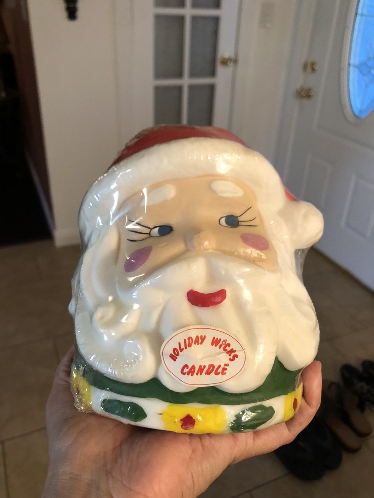 Vintage Santa Clause Head Candle