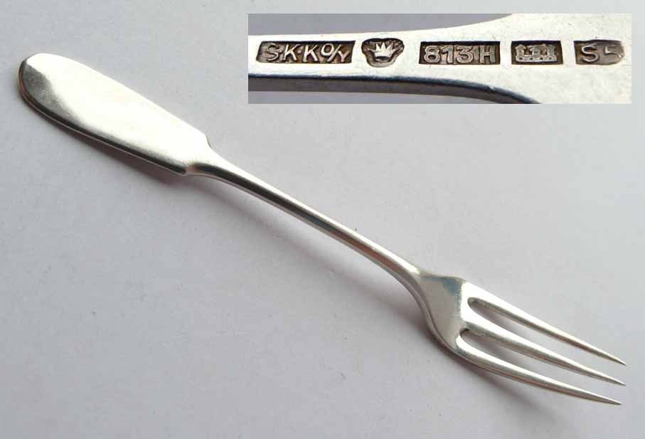 Old Lemon Fork / Fork / Serving Fork, Finland, Silver, around 1923 G563